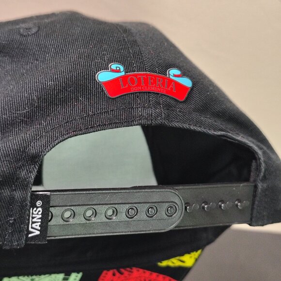 Vans Loteria Don Clamente Hat Cap Snap Back Black Embroidered Candy Skull Logo. - Picture 11 of 15